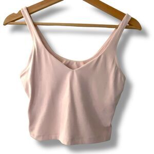 Lululemon Align Tank Nulu Size 8 Pink W1CW8S Sports Bra Yoga Training